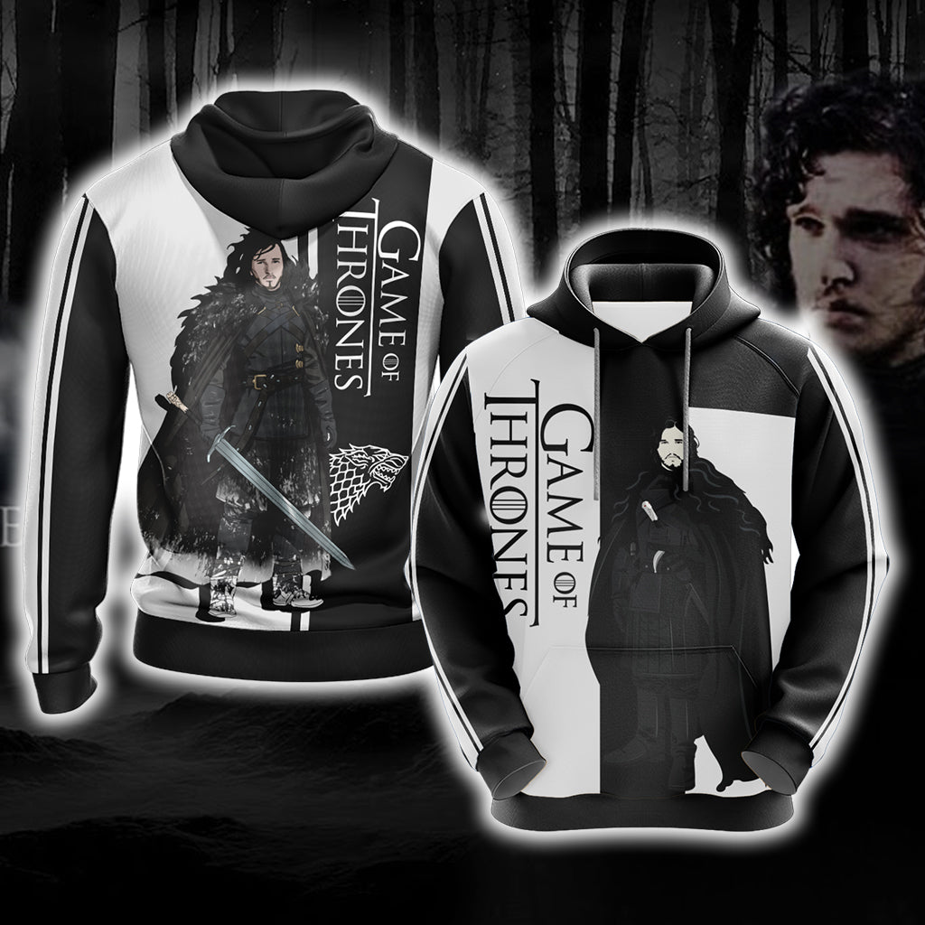 Game Of Thrones - Jon Snow Character Unisex 3D T-shirt Hoodie S 