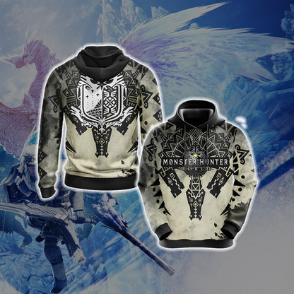 Monster Hunter World Logo Unisex 3D T-shirt Hoodie S 