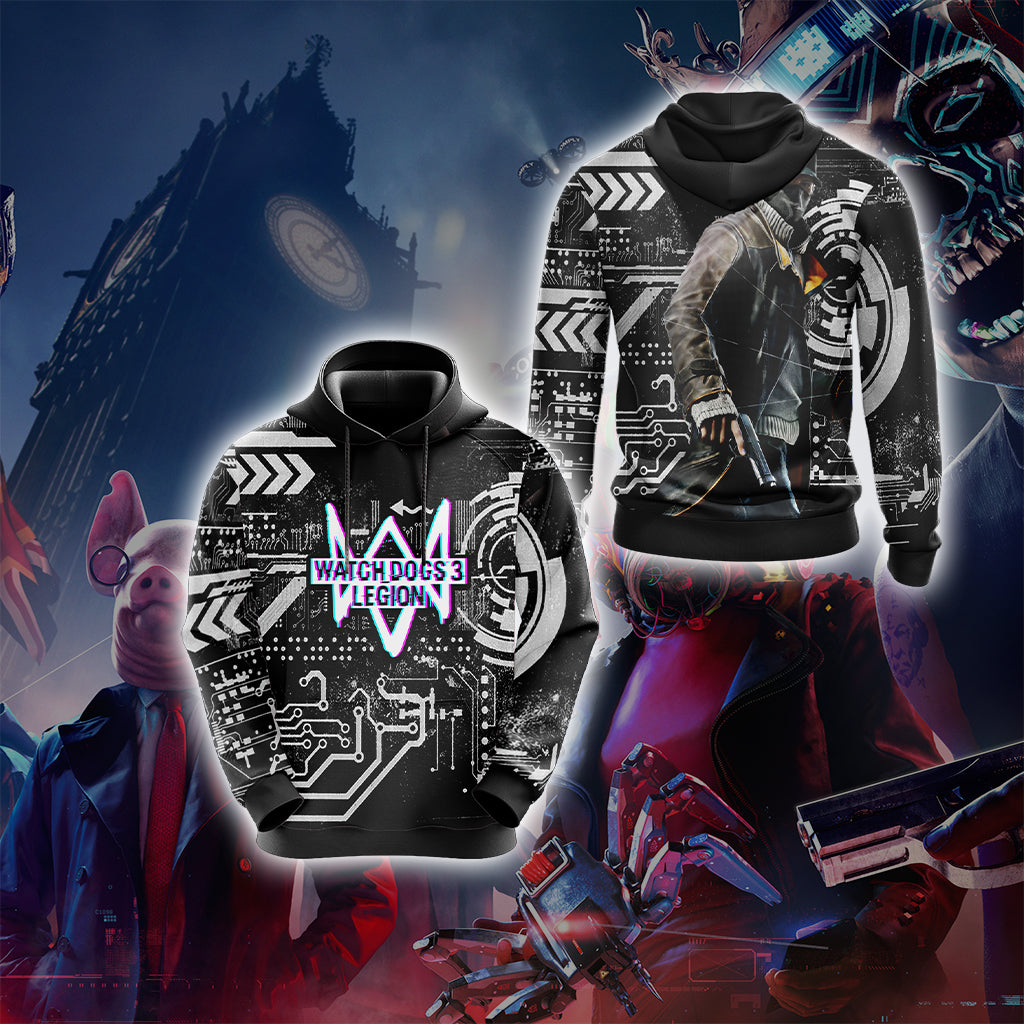 Watch Dogs 3: Legion Unisex 3D T-shirt Hoodie S 