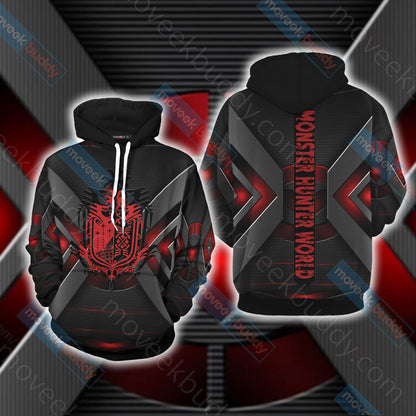 Monster Hunter World - Main Crest Unisex 3D T-shirt Hoodie S 