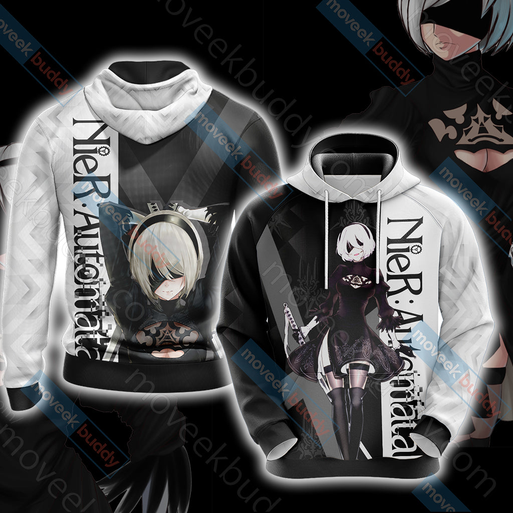 Nier Automata - 2B Unisex 3D T-shirt Hoodie S 