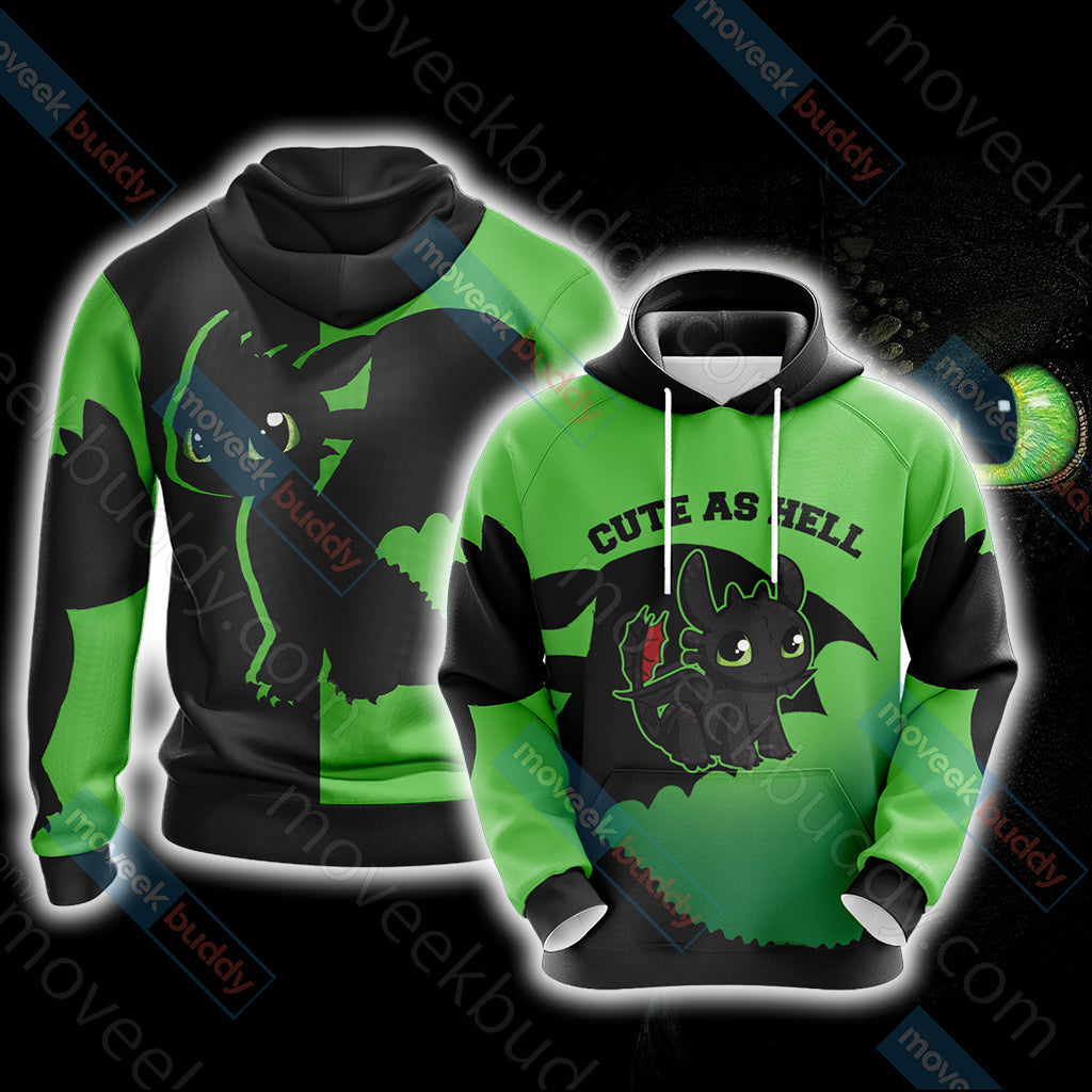 How To Train Your Dragon - Toothless Unisex 3D T-shirt Hoodie S 