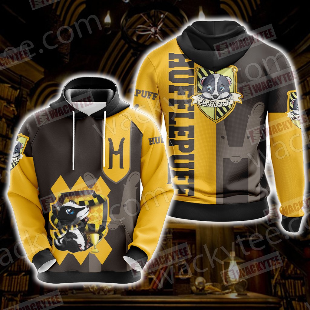 Harry Potter - Hufflepuff New Wackystyle Unisex 3D T-shirt Hoodie S 