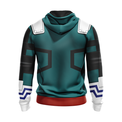 My hero Academia Deku 3D T-shirt Zip Hoodie Pullover Hoodie   