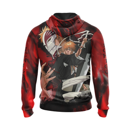 Bleach Kurosaki Ichigo Unisex 3D T-shirt Zip Hoodie Pullover Hoodie   