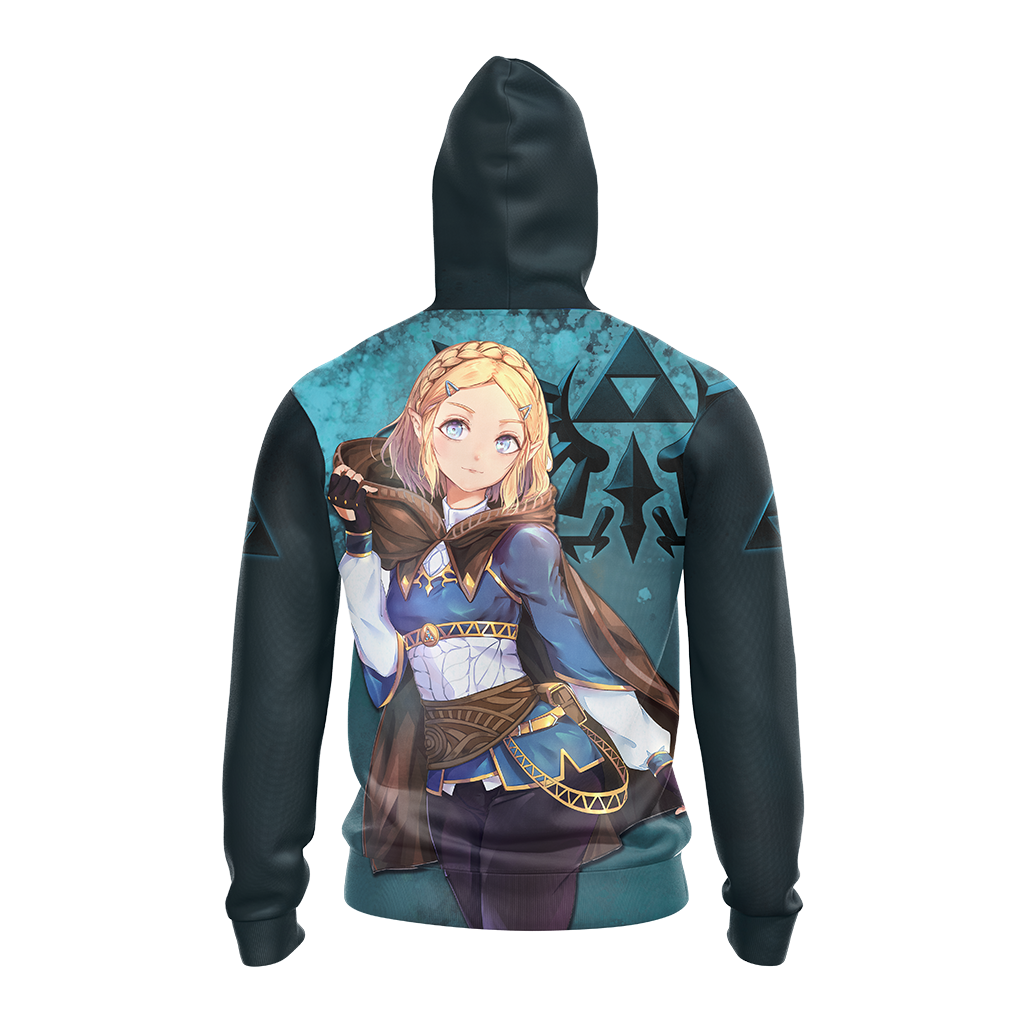 Princess Zelda The Legend of Zelda All Over Print T-shirt Zip Hoodie Pullover Hoodie   