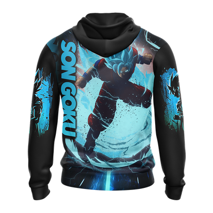 Dragon Ball Son Goku All Over Print T-shirt Zip Hoodie Pullover Hoodie   