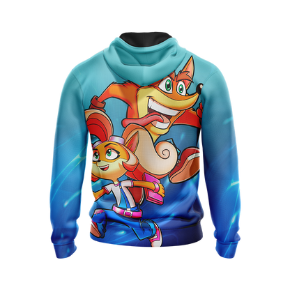Crash Bandicoot - Crash and Coco Unisex 3D T-shirt   