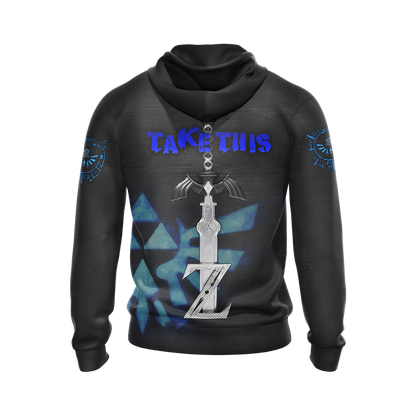 The Legend Of Zelda It's Dangerous To Go Alone, Take This Unisex 3D T-shirt Zip Hoodie   