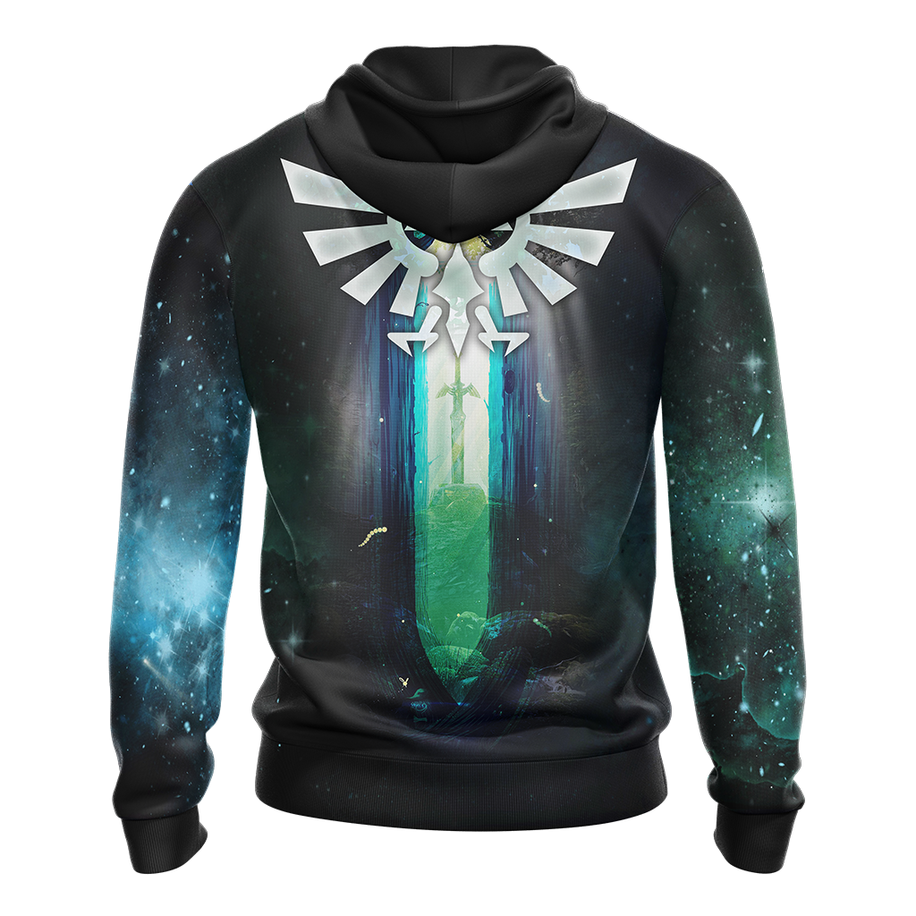 The Master Sword The legend of Zelda All Over Print T-shirt Zip Hoodie Pullover Hoodie   