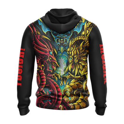 Yu-Gi-Oh! Egyptian Gods Dragons Unisex 3D T-shirt Zip Hoodie   