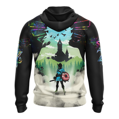 Link The Legend of Zelda All Over Print T-shirt Tank Top Zip Hoodie Pullover Hoodie   