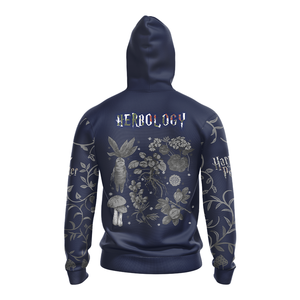 Herbology Harry Potter Hogwarts T-shirt Zip Hoodie Pullover Hoodie   