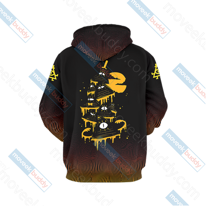Gravity Falls - Bill Cipher Wheel New Version Unisex 3D T-shirt   