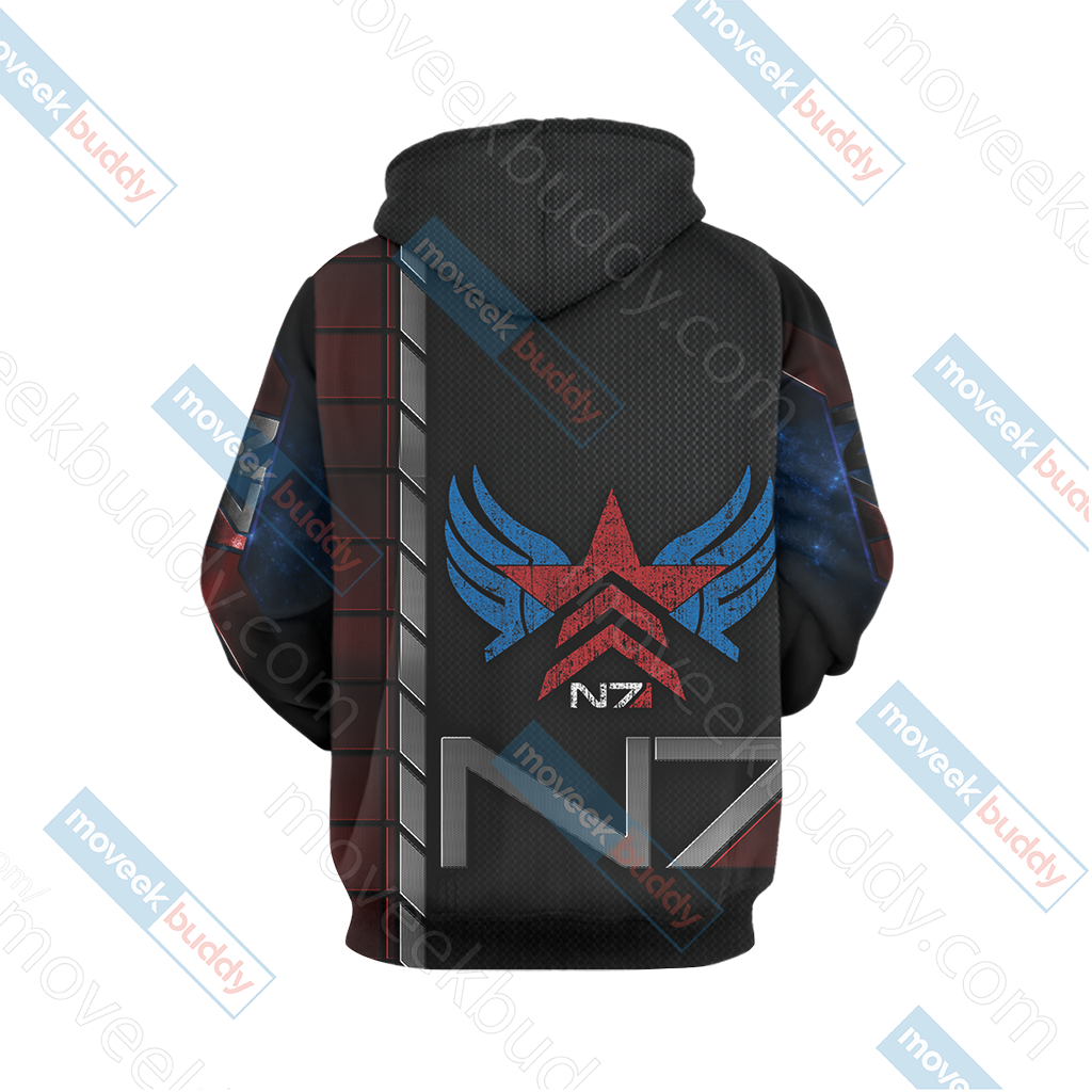 Mass Effect - Paragon Renegade N7 Unisex 3D T-shirt   