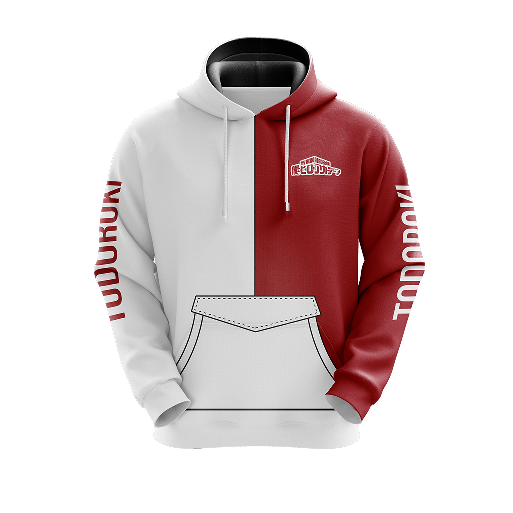 My hero Academia Shouto 3D T-shirt Zip Hoodie Pullover Hoodie   
