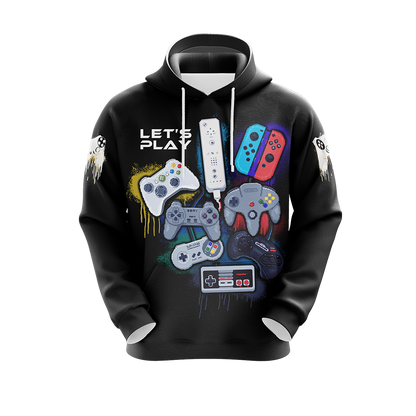 Game Controller Cool Player Unisex 3D T-shirt Zip Hoodie   