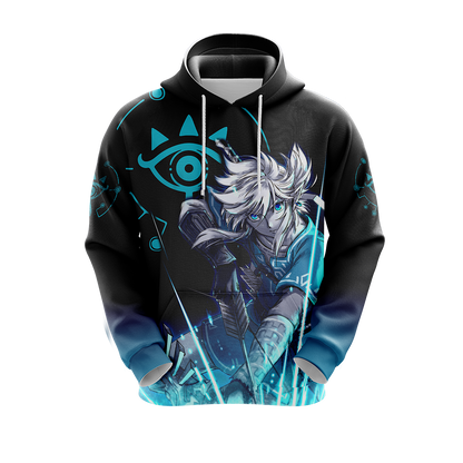 Link The Legend of Zelda All Over Print T-shirt Zip Hoodie Pullover Hoodie   