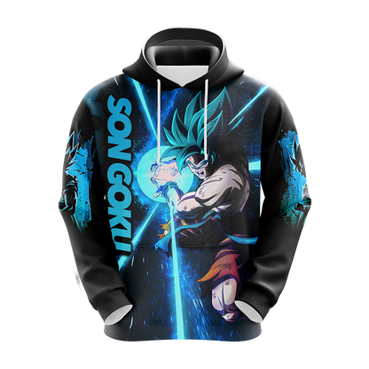 Dragon Ball Son Goku All Over Print T-shirt Zip Hoodie Pullover Hoodie   