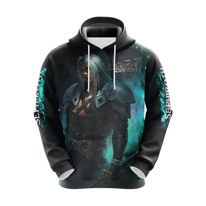 Final Fantasy VII Remake Sephiroth Unisex 3D T-shirt Zip Hoodie   