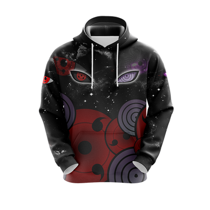 Naruto - Sharingan And Rinnegan Eyes Unisex 3D T-shirt   