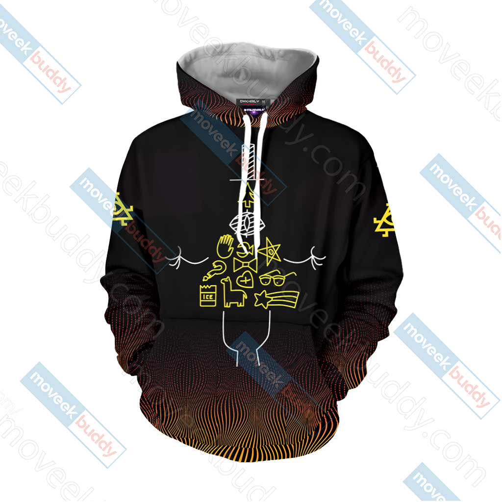 Gravity Falls - Bill Cipher Wheel New Version Unisex 3D T-shirt   
