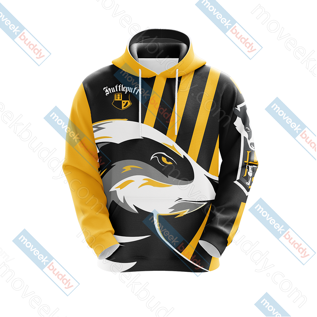 Hufflepuff Badgers Quidditch Team Harry Potter New Style Unisex 3D T-shirt   