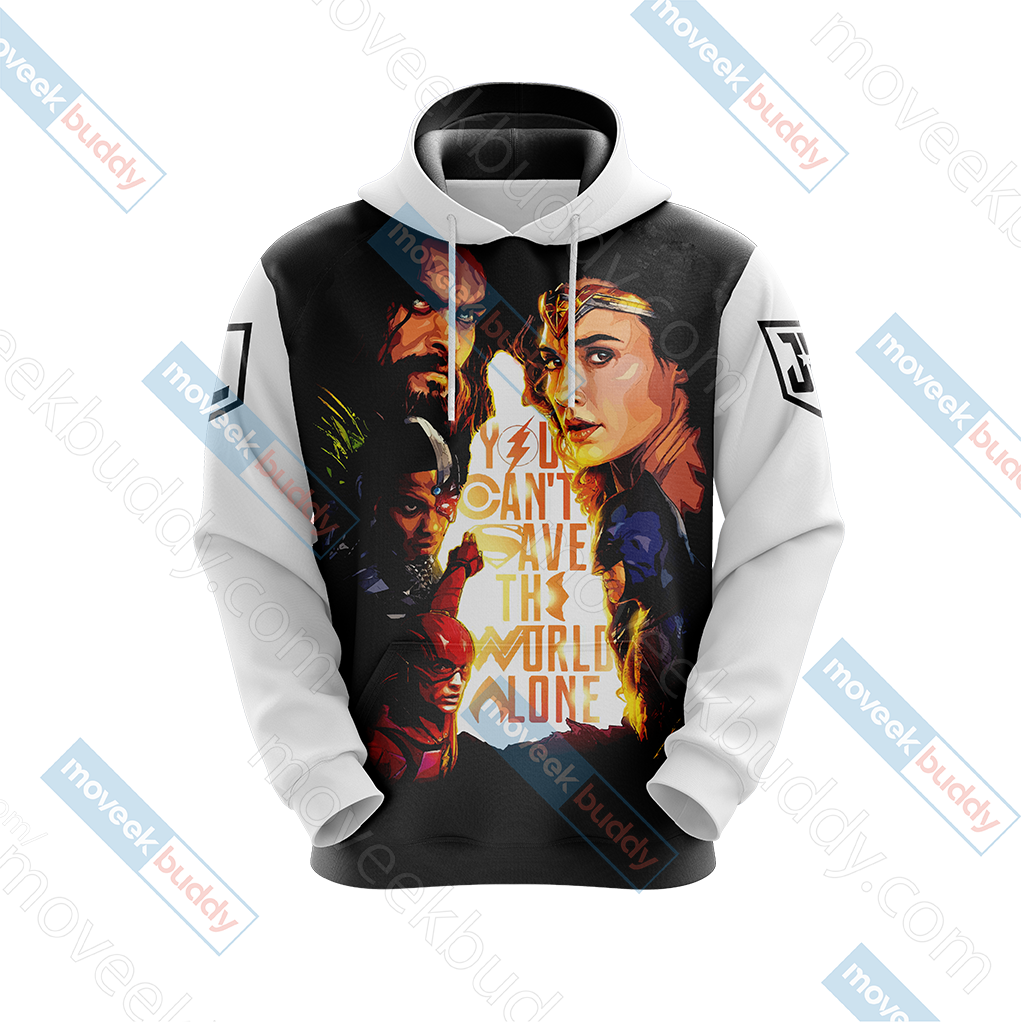 Justice League - You Can't Save The World Alone Unisex 3D T-shirt   