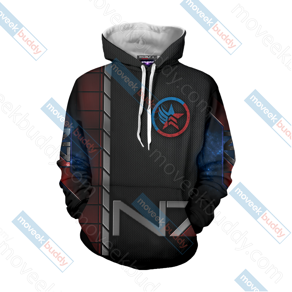 Mass Effect - Paragon Renegade N7 Unisex 3D T-shirt   