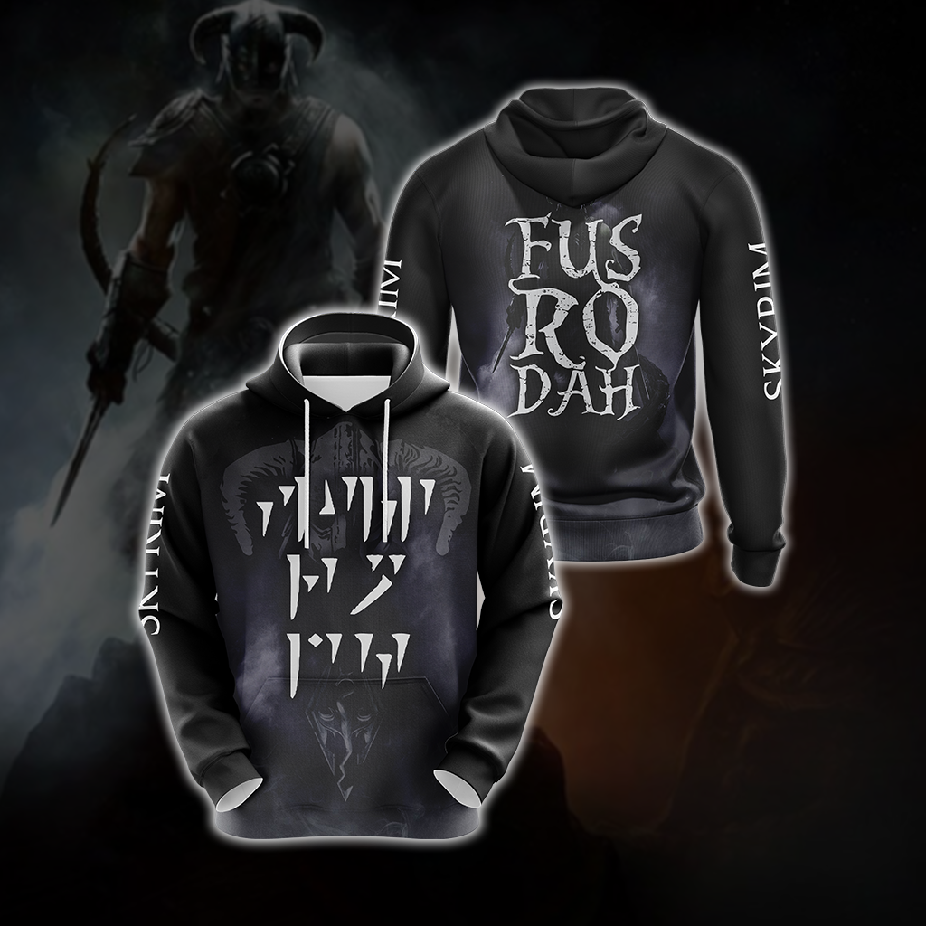 Elder Scrolls Skyrim Fus Ro Dah Version Unisex 3D T-shirt Hoodie S