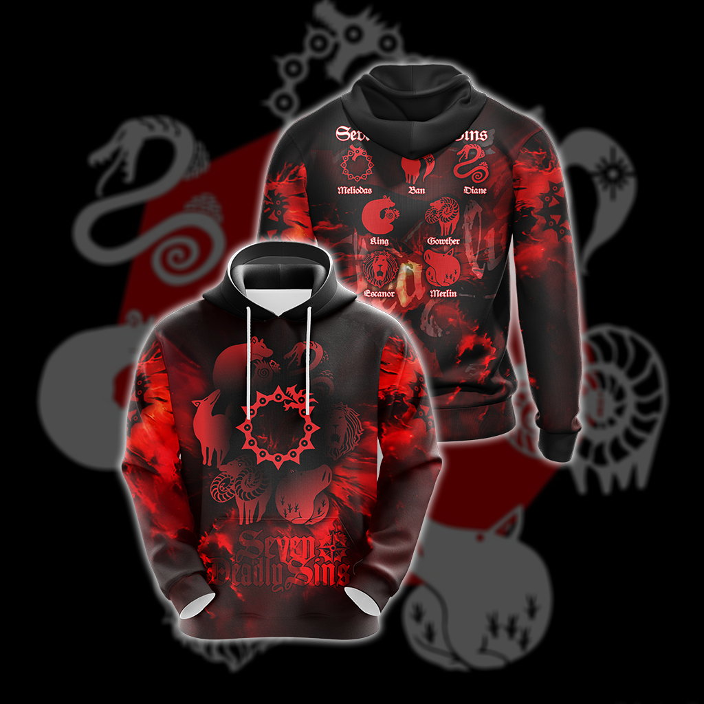 The Seven Deadly Sins Unisex 3D T-shirt   