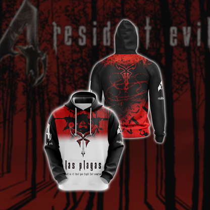 Resident Evil - Las Plagas Unisex 3D T-shirt Hoodie S 
