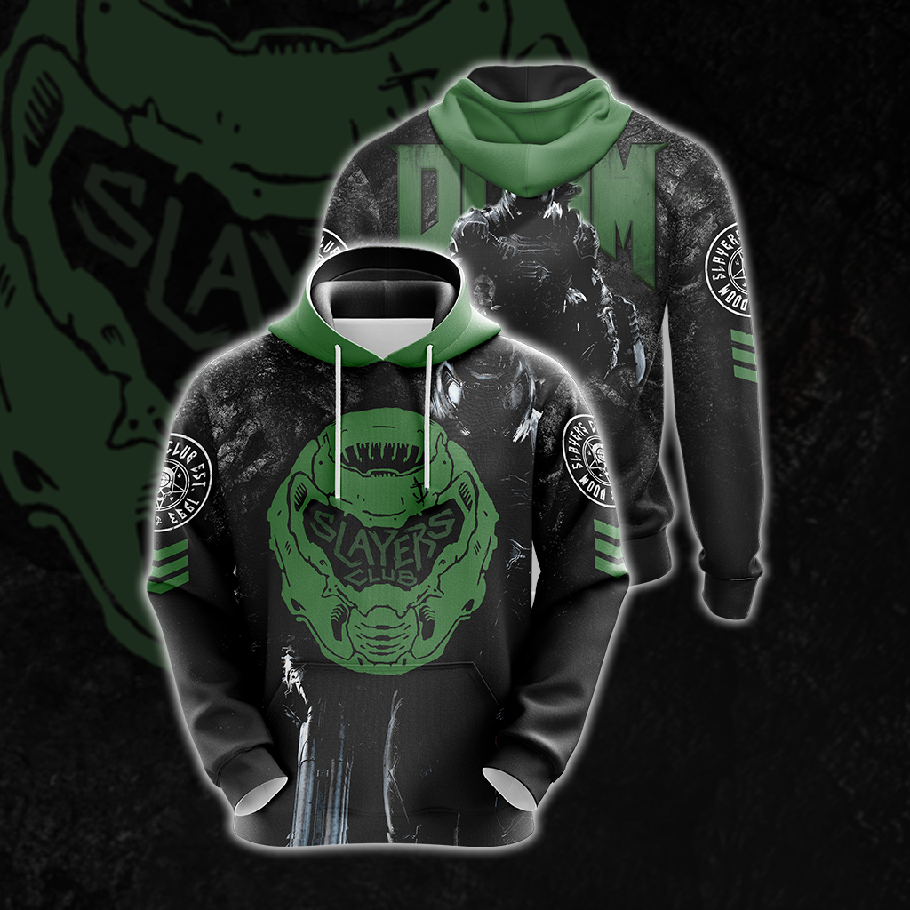 Doom - Slayers Club Unisex 3D T-shirt Hoodie S 