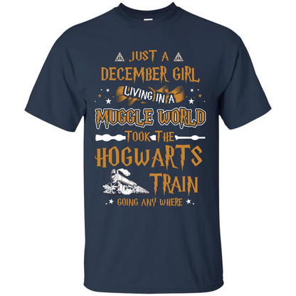 Harry Potter T-shirt Just A December Girl Living In A Muggle World   
