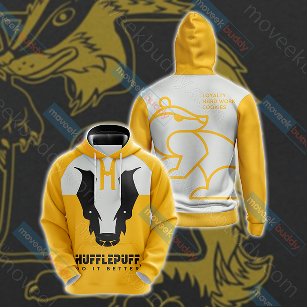 Harry Potter - Hufflepuff Version Wackystyle Unisex 3D T-shirt Hoodie S 