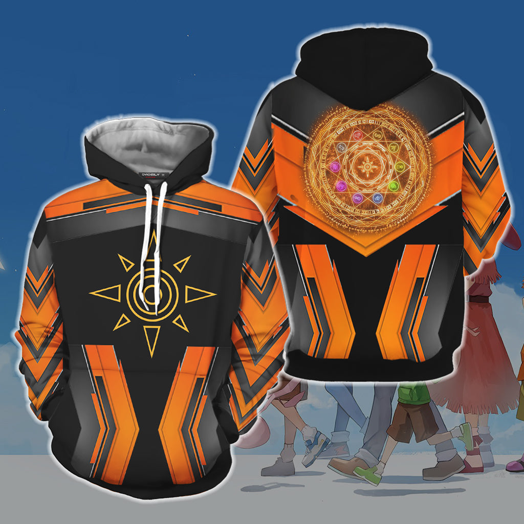 Digimon The Crest Of Courage New Look Unisex 3D T-shirt Hoodie S 