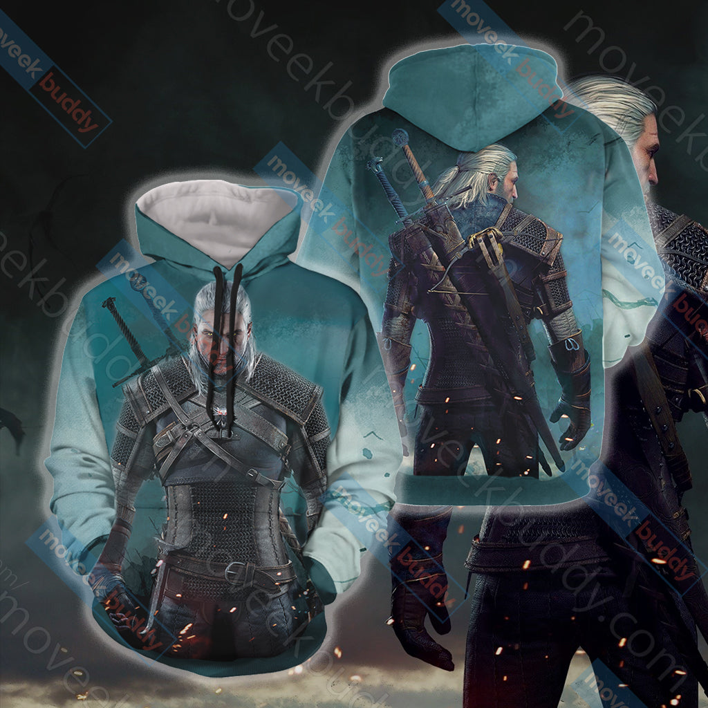 The Witcher: Wild Hunt Geralt of Rivia Unisex 3D T-shirt Hoodie S 