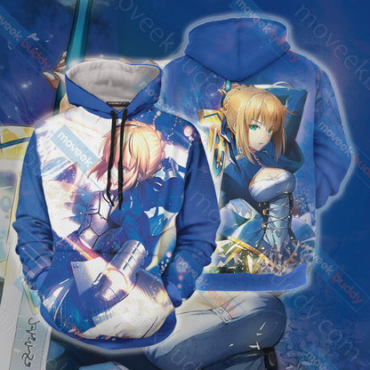 Fate/ Stay Night - Saber Unisex 3D T-shirt Hoodie S 
