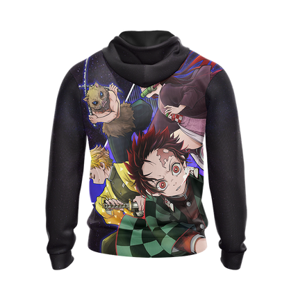 If You Can Read This I Was Forced To Put My Controller Down And Re-Enter Society Demon Slayer Unisex 3D T-shirt Zip Hoodie Pullover Hoodie   