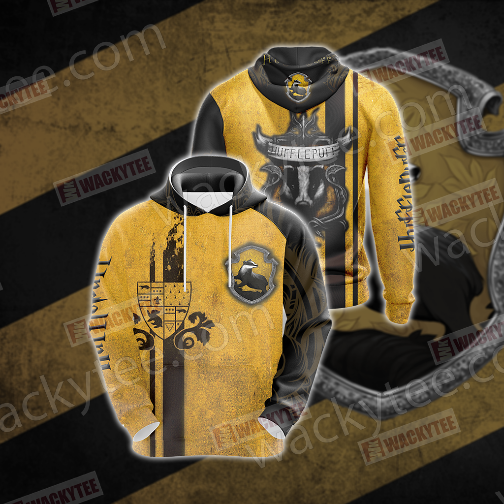 Hufflepuff House Harry Potter New Look Unisex 3D T-shirt Hoodie S 