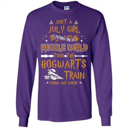 Harry Potter T-shirt Just A July Girl Living In A Muggle World   