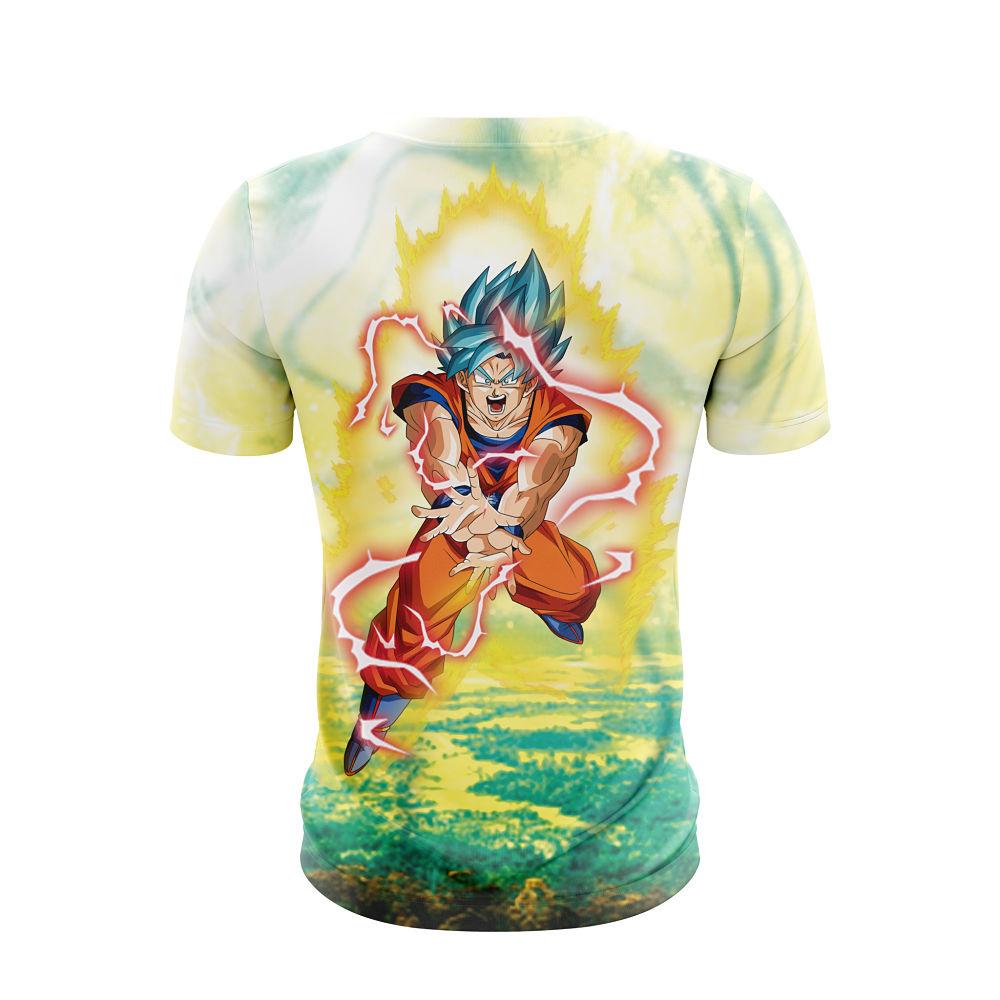 Super Saiyan Blue Hair Son Goku Dragon Ball Unisex 3D T-shirt   