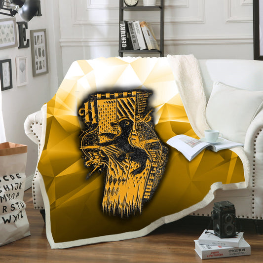 The Hufflepuff Badger Harry Potter 3D Throw Blanket 130cm x 150cm  