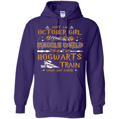 Harry Potter T-shirt Just An October Girl Living In A Muggle World   