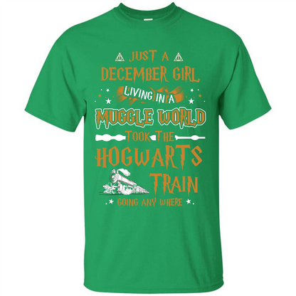 Harry Potter T-shirt Just A December Girl Living In A Muggle World   