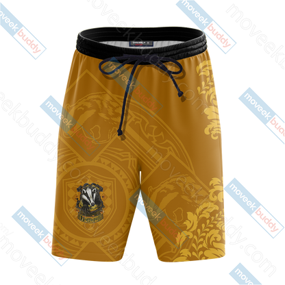Harry Potter - Loyal Like A Hufflepuff Version Lifestyle Unisex Beach Shorts   