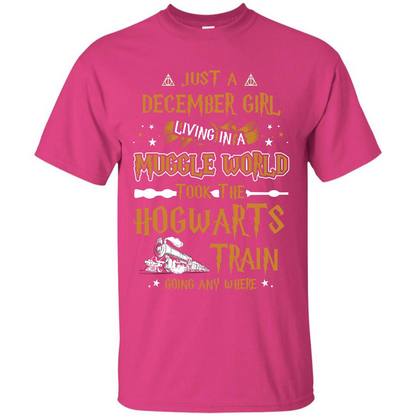 Harry Potter T-shirt Just A December Girl Living In A Muggle World   