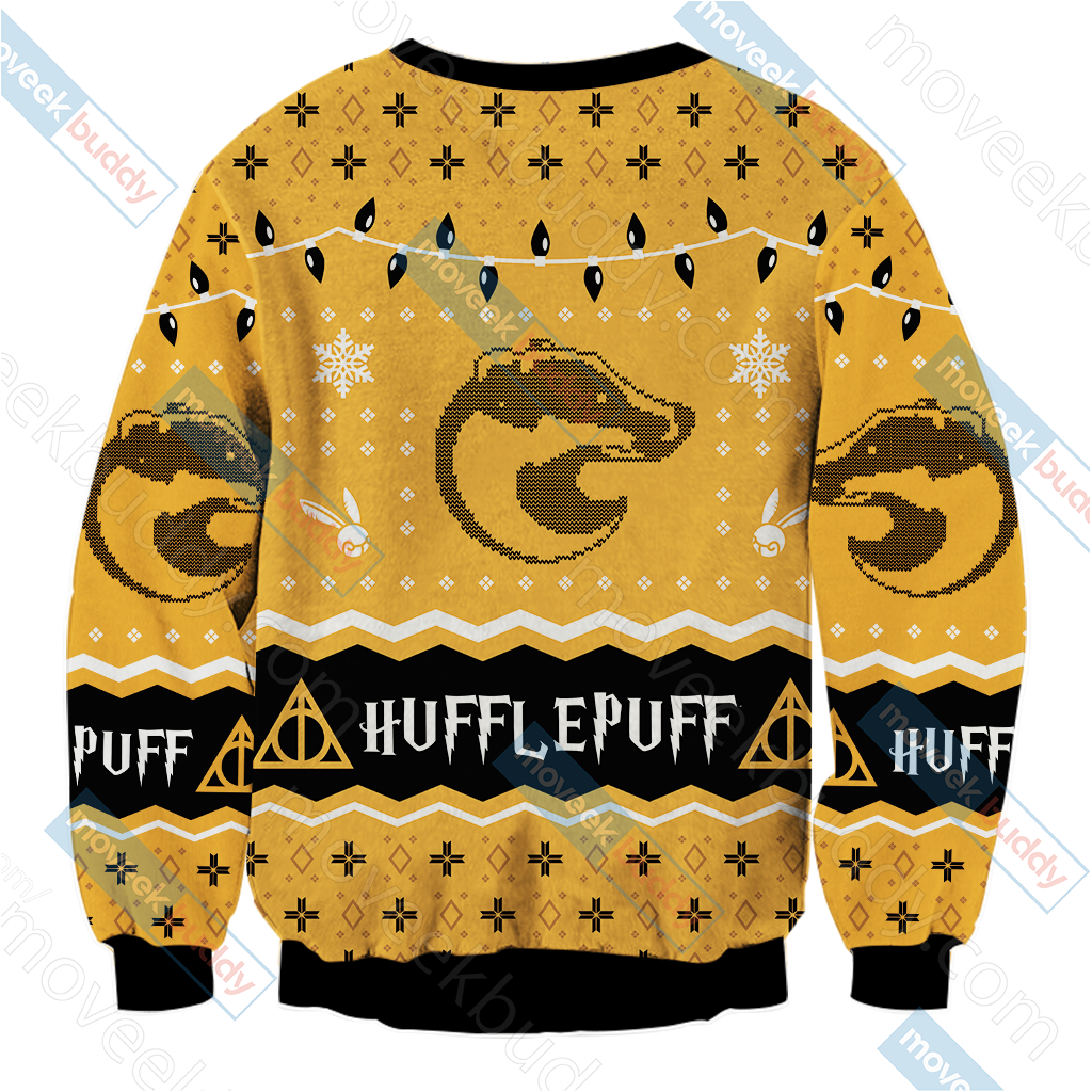 Harry Potter - Hufflepuff House Christmas Style Unisex 3D Sweater   