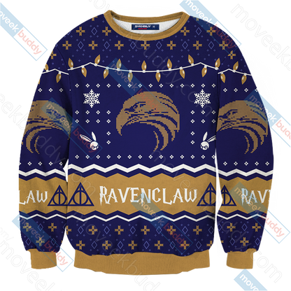 Harry Potter - Ravenclaw House Christmas Style Unisex 3D Sweater   