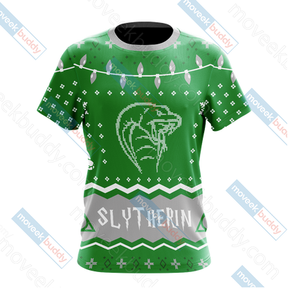 Harry Potter - Slytherin House Christmas Style Unisex 3D T-shirt   